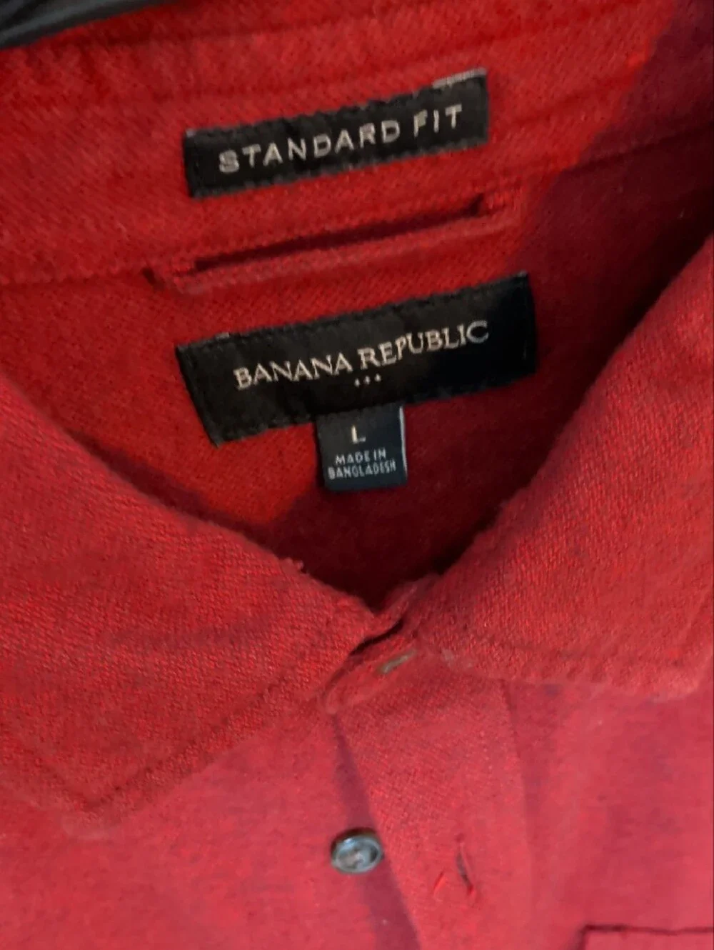 Red Button Down Men's Banana Republic